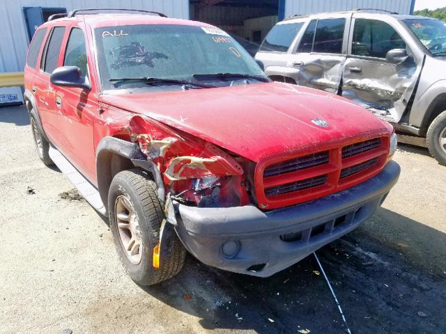 1D4HR38N63F619927 - 2003 DODGE DURANGO SP RED photo 1