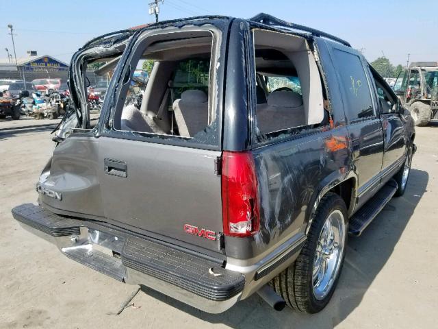 1GKEC13R5XJ763248 - 1999 GMC YUKON GRAY photo 4