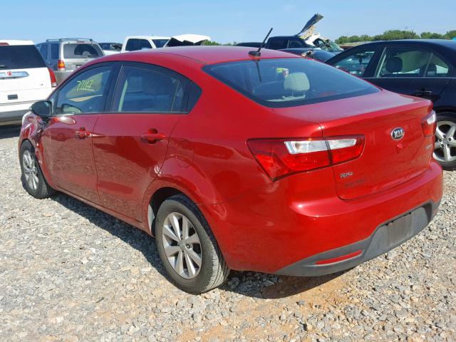 KNADN4A37E6342405 - 2014 KIA RIO EX RED photo 3