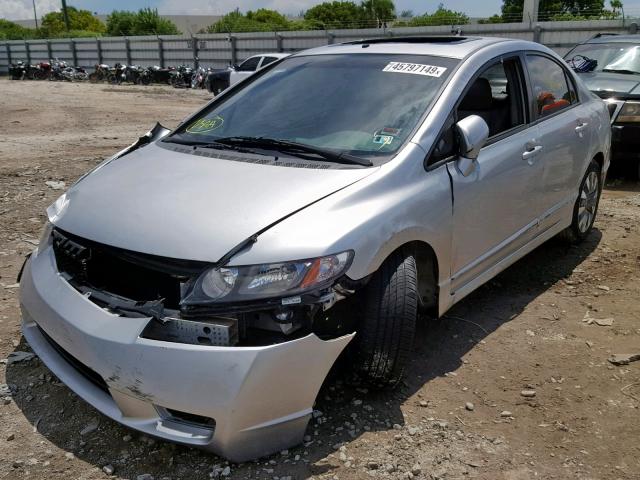 2HGFA1F97AH531410 - 2010 HONDA CIVIC EXL SILVER photo 2