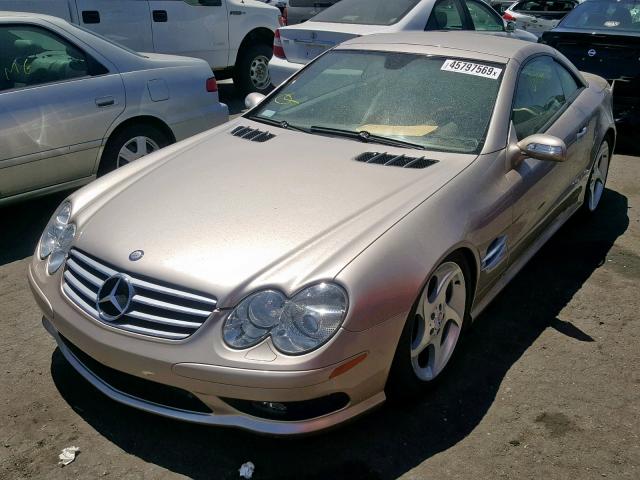 WDBSK76F05F094777 - 2005 MERCEDES-BENZ SL 600 BEIGE photo 2