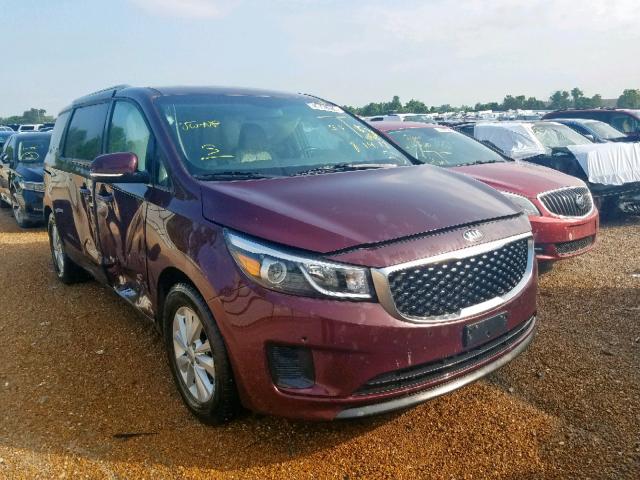 KNDMB5C13J6398882 - 2018 KIA SEDONA LX BURGUNDY photo 1