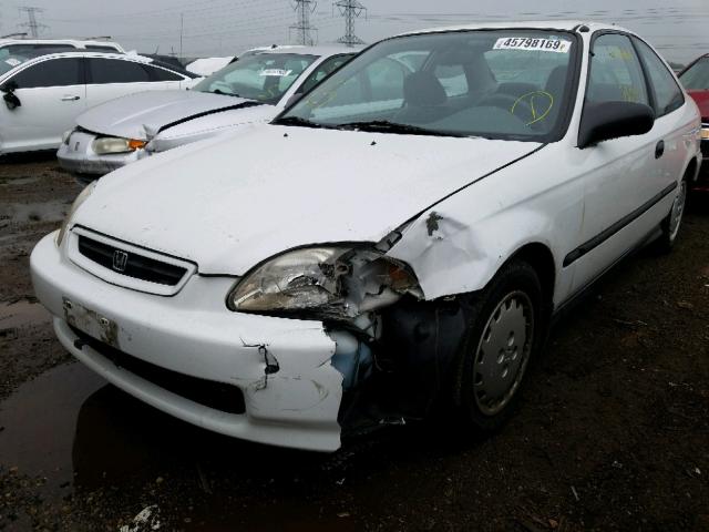 1HGEJ6220VL093968 - 1997 HONDA CIVIC DX WHITE photo 2