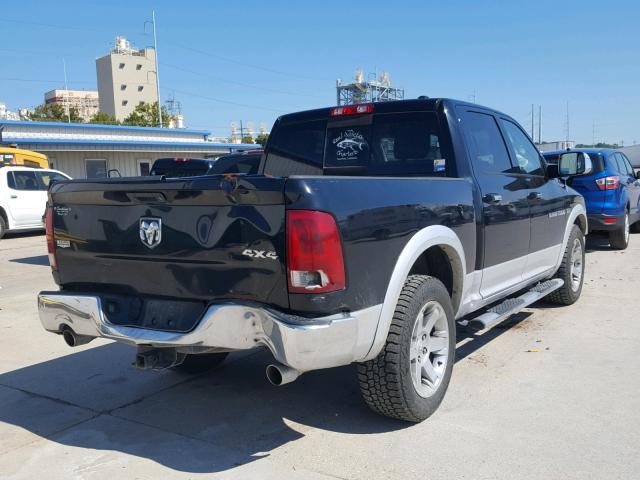 1C6RD7NTXCS186959 - 2012 DODGE RAM 1500 L BLACK photo 4