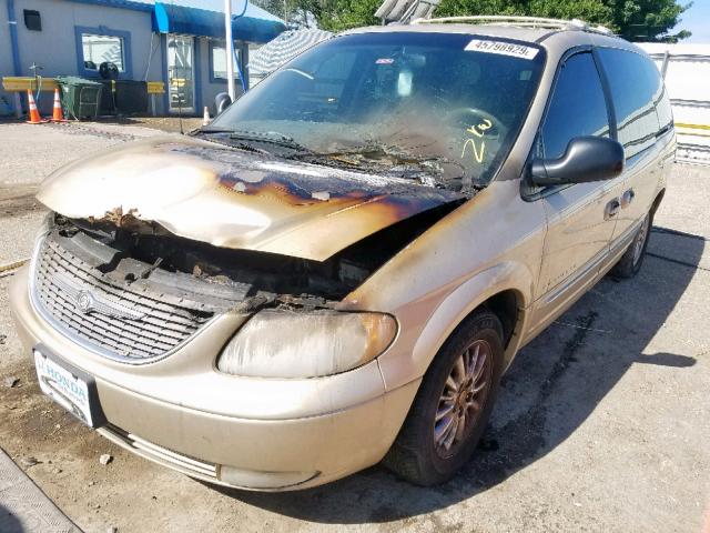 2C8GP64L01R199526 - 2001 CHRYSLER TOWN & COU GOLD photo 2