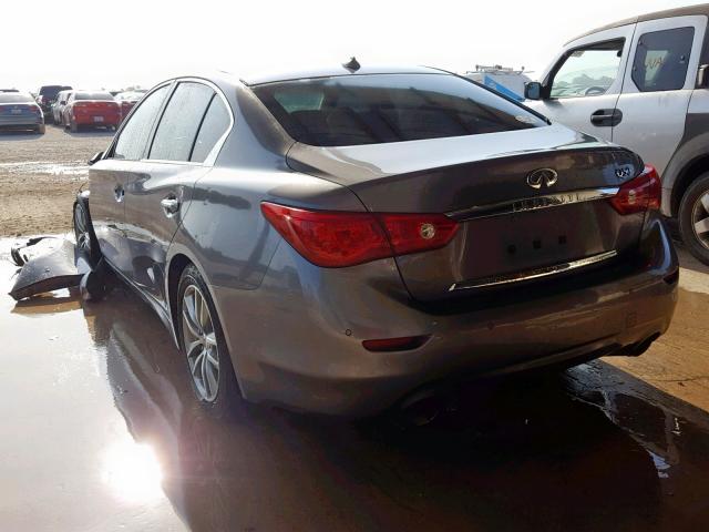 JN1BV7AP3FM336129 - 2015 INFINITI Q50 BASE GRAY photo 3