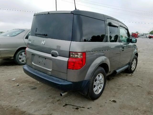 5J6YH18747L014733 - 2007 HONDA ELEMENT EX GRAY photo 4