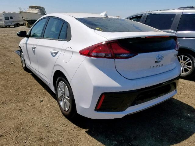 KMHC65LC8HU022214 - 2017 HYUNDAI IONIQ BLUE WHITE photo 3