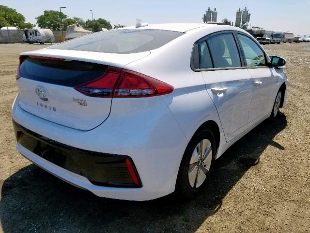 KMHC65LC8HU022214 - 2017 HYUNDAI IONIQ BLUE WHITE photo 4