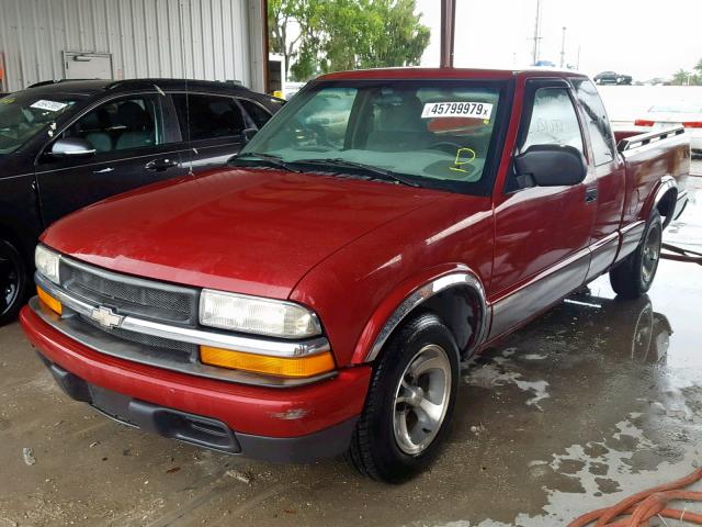 1GCCS19W828142959 - 2002 CHEVROLET S TRUCK S1 RED photo 2