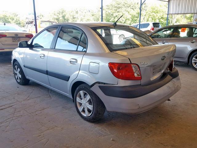 KNADE123366092689 - 2006 KIA RIO SILVER photo 3