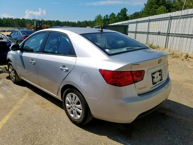 KNAFU4A23A5059311 - 2010 KIA FORTE EX SILVER photo 3