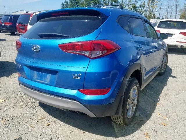 KM8J3CA23HU312312 - 2017 HYUNDAI TUCSON LIM BLUE photo 4