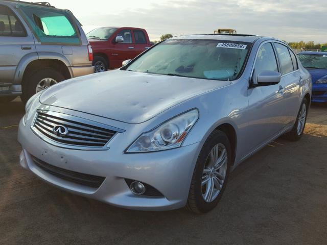 JN1CV6ARXDM757374 - 2013 INFINITI G37 SILVER photo 2