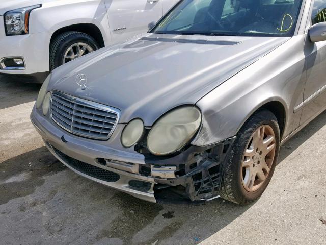 WDBUF65J84A412038 - 2004 MERCEDES-BENZ E 320 SILVER photo 9