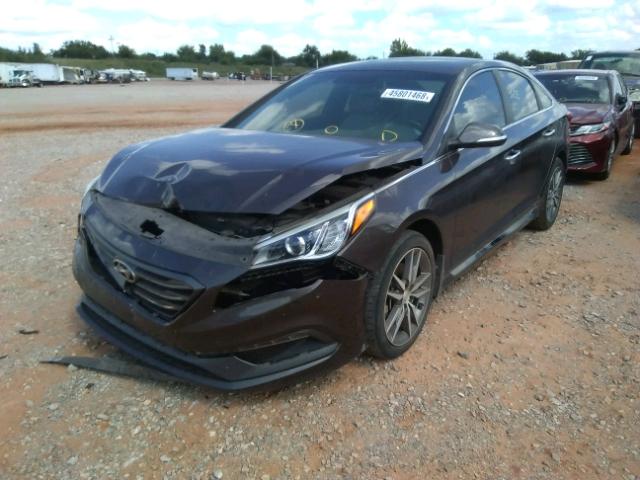 5NPE34AB5FH230925 - 2015 HYUNDAI SONATA SPO GRAY photo 2