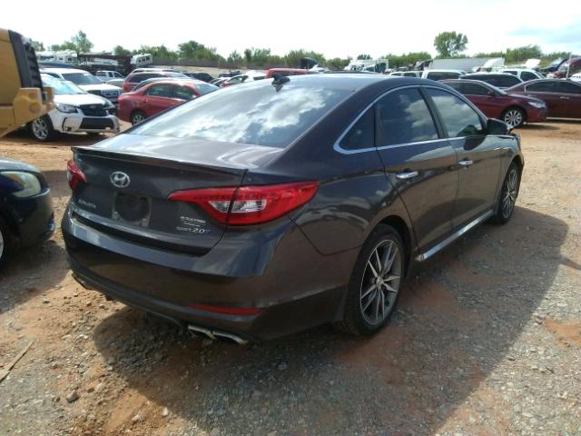 5NPE34AB5FH230925 - 2015 HYUNDAI SONATA SPO GRAY photo 4