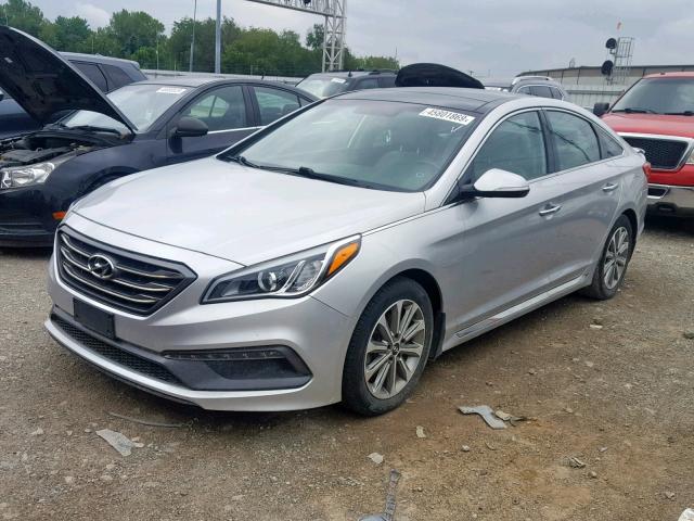 5NPE34AF1GH295517 - 2016 HYUNDAI SONATA SPO SILVER photo 2