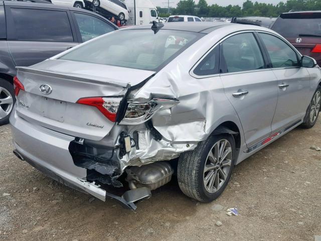 5NPE34AF1GH295517 - 2016 HYUNDAI SONATA SPO SILVER photo 9