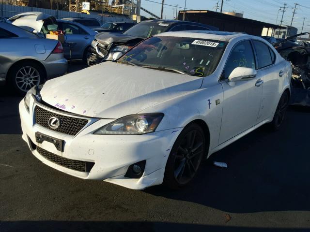 JTHBF5C26C5177482 - 2012 LEXUS IS 250 WHITE photo 2