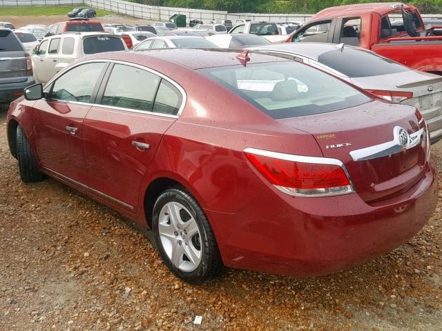 1G4GB5EGXAF251713 - 2010 BUICK LACROSSE C RED photo 3