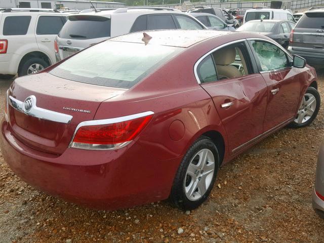 1G4GB5EGXAF251713 - 2010 BUICK LACROSSE C RED photo 4