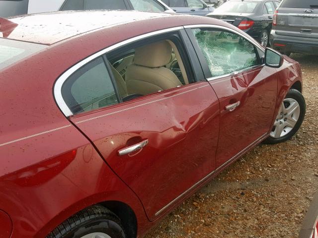 1G4GB5EGXAF251713 - 2010 BUICK LACROSSE C RED photo 9