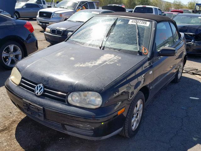 3VWDC21V01M812456 - 2001 VOLKSWAGEN CABRIO GLX შავი ფოტო 2