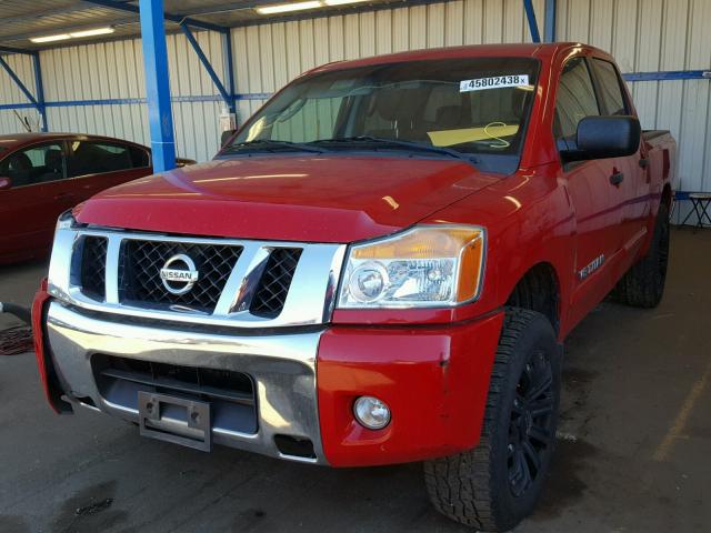 1N6BA0ED8BN309655 - 2011 NISSAN TITAN S RED photo 2