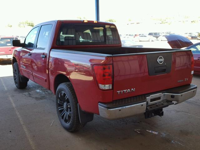 1N6BA0ED8BN309655 - 2011 NISSAN TITAN S RED photo 3