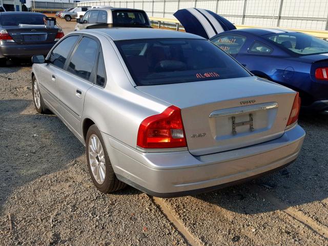 YV1TS91Z541337055 - 2004 VOLVO S80 T6 SILVER photo 3