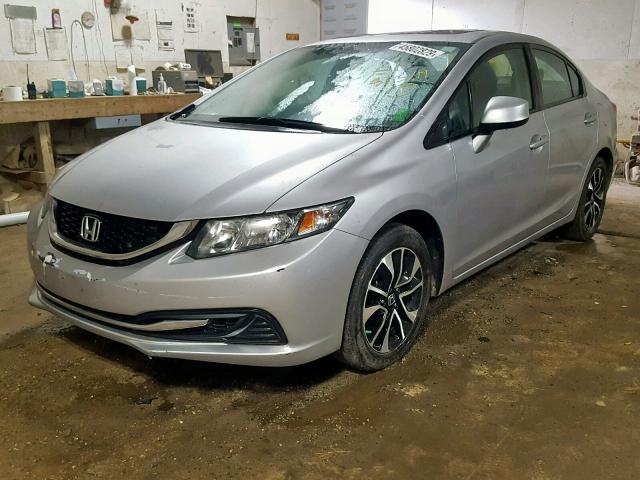 19XFB2F83DE022004 - 2013 HONDA CIVIC EX SILVER photo 2