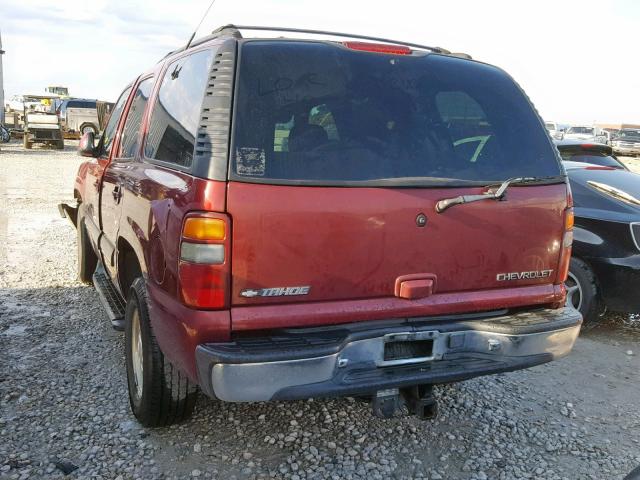 1GNEK13T01J316786 - 2001 CHEVROLET TAHOE K150 MAROON photo 3