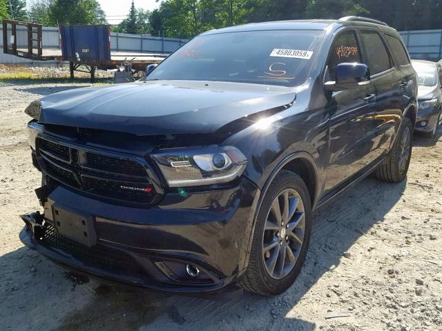 1C4RDJDG2JC210012 - 2018 DODGE DURANGO GT BLACK photo 2