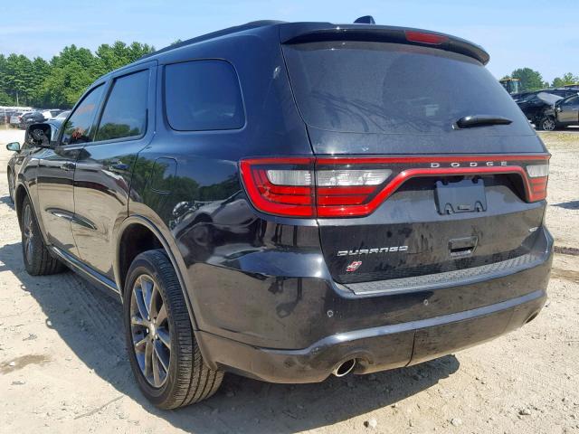 1C4RDJDG2JC210012 - 2018 DODGE DURANGO GT BLACK photo 3