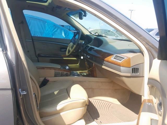 WBAHN83587DT70901 - 2007 BMW 750 BROWN photo 5