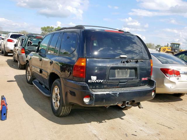 1GKDT13S322139661 - 2002 GMC ENVOY BLACK photo 3