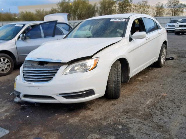 1C3CCBAG1DN743128 - 2013 CHRYSLER 200 LX WHITE photo 2