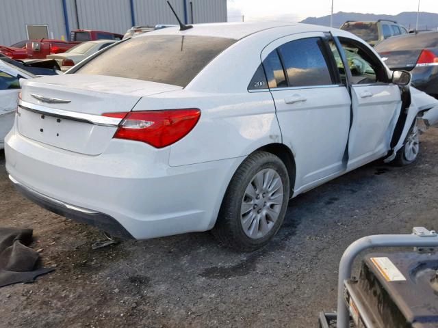 1C3CCBAG1DN743128 - 2013 CHRYSLER 200 LX WHITE photo 4