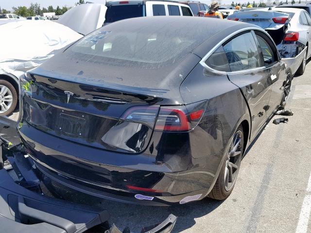 5YJ3E1EA9JF061985 - 2018 TESLA MODEL 3 BLACK photo 4