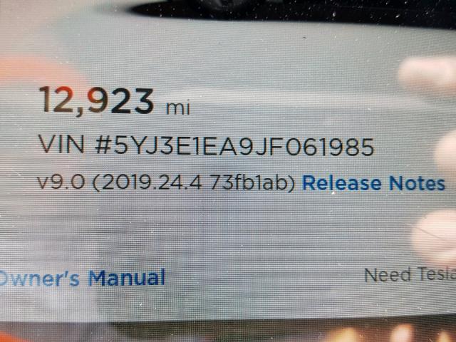 5YJ3E1EA9JF061985 - 2018 TESLA MODEL 3 BLACK photo 8