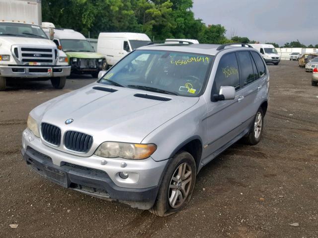 5UXFA13545LY09333 - 2005 BMW X5 3.0I GRAY photo 2