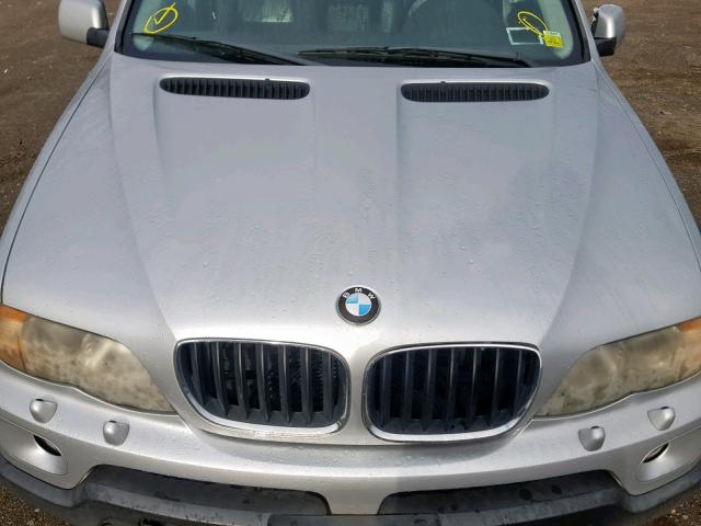 5UXFA13545LY09333 - 2005 BMW X5 3.0I GRAY photo 7