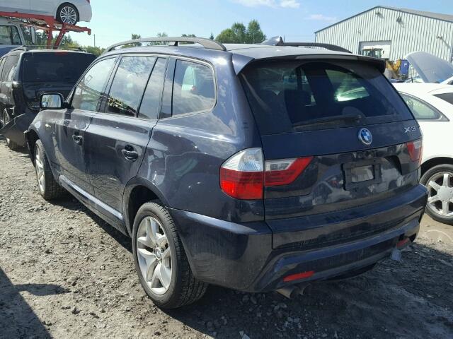 WBXPC93497WF11597 - 2007 BMW X3 3.0SI BLUE photo 3