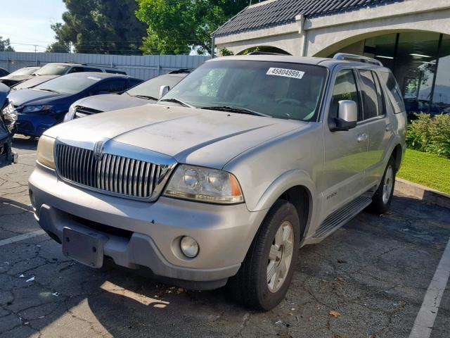 5LMEU68H85ZJ03931 - 2005 LINCOLN AVIATOR SILVER photo 2