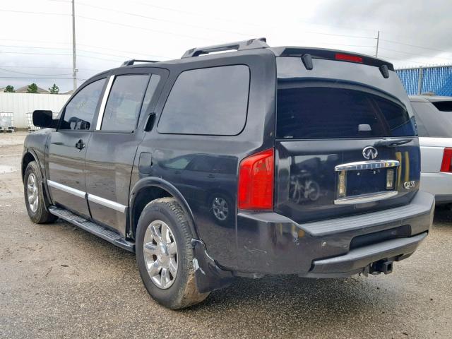 5N3AA08C75N802204 - 2005 INFINITI QX56 BLACK photo 3