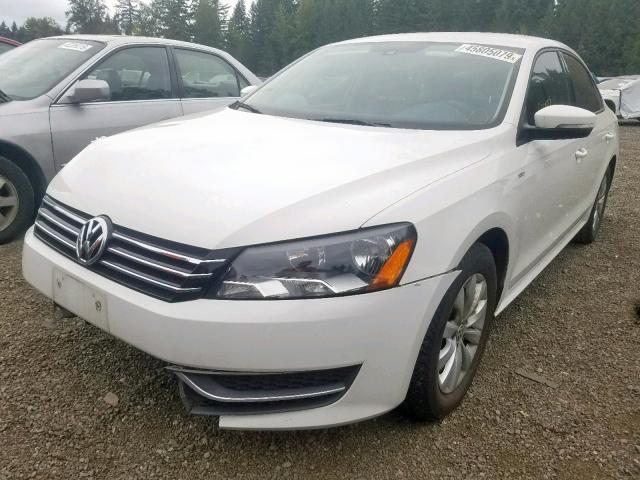 1VWAP7A39DC142124 - 2013 VOLKSWAGEN PASSAT S WHITE photo 2