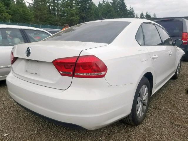 1VWAP7A39DC142124 - 2013 VOLKSWAGEN PASSAT S WHITE photo 4