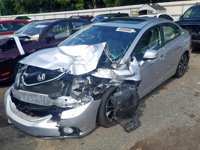 19XFB2F92DE080677 - 2013 HONDA CIVIC EXL 银色 照片 2