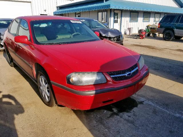 2G1WF52E849305667 - 2004 CHEVROLET IMPALA RED photo 1